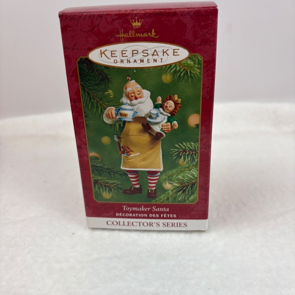 Hallmark Keepsake Ornament Toymaker Santa 2001 Second in Series Ken Crow Boxed